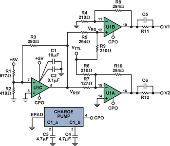 Figure 10. ADA4858-3 as a PIN-diode driver